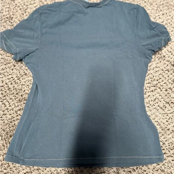 SKIMS Cotton Jersey T-shirt Blue Tee Top - Picture 3 of 3